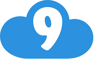 blue cloud with number 9